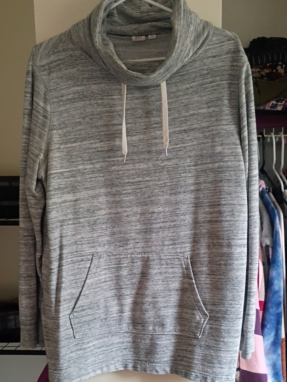GAP Women's Heather Gray Turtleneck Pullover Sweater